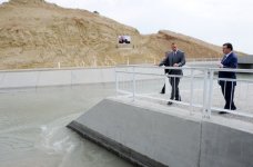 Azerbaijani President inspects construction of Valvalachay-Takhtakorpu channel`s first section (PHOTO)